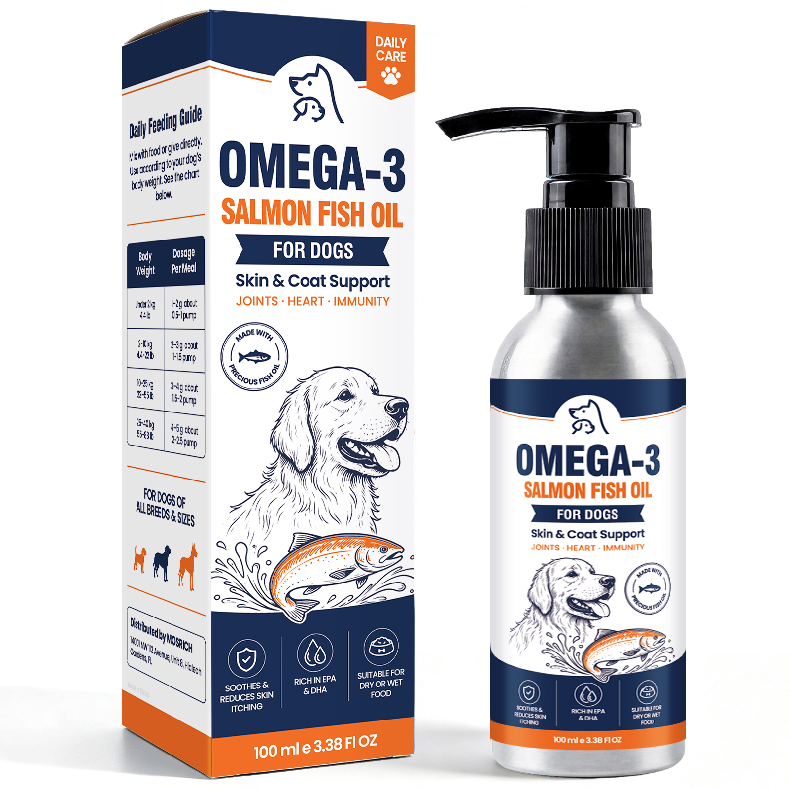 Omega-3 Salmon Fish Oil Pump for Dogs